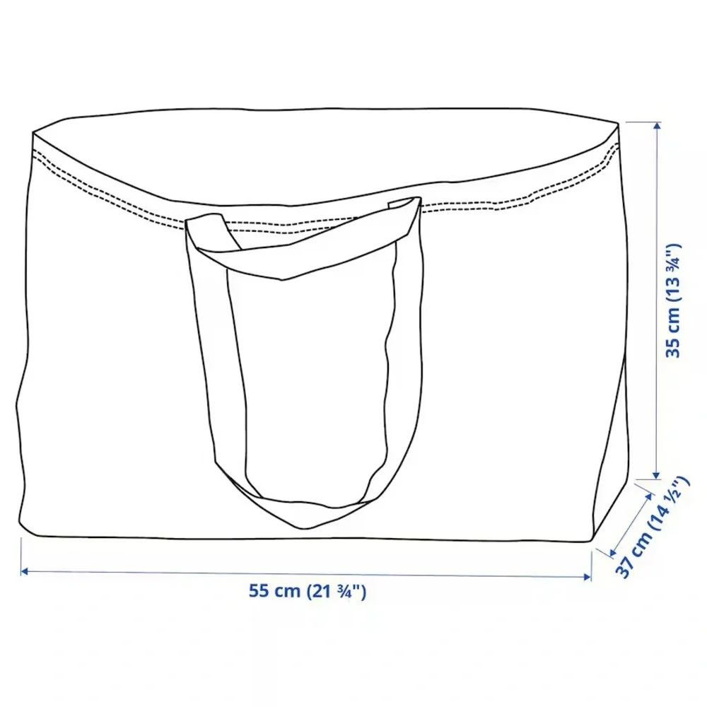 5 large Ikea BAGS blue sturdy organizing garage closet storage shopping new